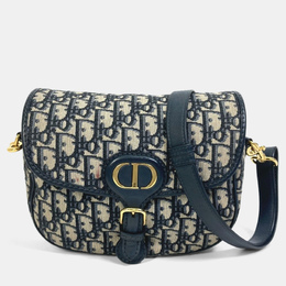 Christian Dior Oblique Bobby Pochette Shoulder Bag In Canvas/Leather Navy 1213864