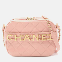 Chanel Matelasse Pink Leather Shoulder Camera Bag 1213751