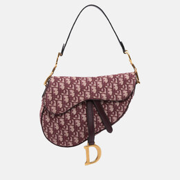 Christian Dior Red Mini Oblique Canvas Saddle Bag 1213708