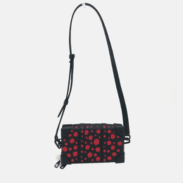 Louis Vuitton Monogram Dot Soft Trunk Wallet Shoulder Bag In Taurillon Leather Black 1213777