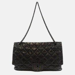 Chanel Black Calf Leather Metallic Shoulder Bag 1213773