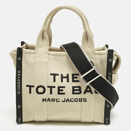 Marc Jacobs Light Beige/Black Canvas Small The Tote 1213420