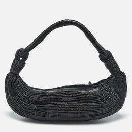 Bottega Veneta Black Braided Leather Limited Edition 039/150 Shoulder Bag 1213516