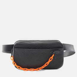 Louis Vuitton Black Monogram Taurillon Uniformes Solar Ray Soft Pochette Volga Belt Bag 1213492