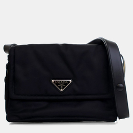 Prada Black Small Re Nylon Padded Traveller Shoulder Bag 1213408
