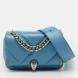 Bvlgari Light Blue Quilted Leather Mini Serpenti Cabochon Shoulder Bag 1213344