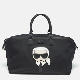 Karl Lagerfeld Black Nylon k/ikonik Duffel Bag 1213286