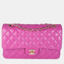 Chanel Purple Quilted Lambskin Medium Classic Double Flap Bag 1213243