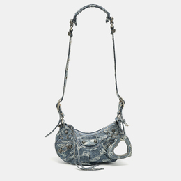 Balenciaga Blue BB Monogram Denim XS Le Cagole Shoulder Bag 1213128