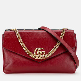 Gucci Red Medium Leather Double Thiara Satchel 1213107