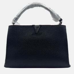 Louis Vuitton Black Taurillon Leather Capucines MM Bag 1213085