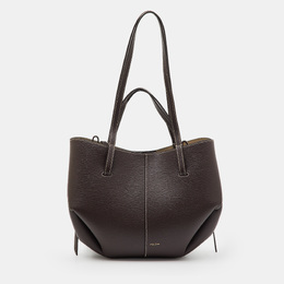 Polene Dark Brown Leather Cyme Mini Tote 1213136