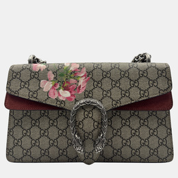 Gucci Rose/Beige GG Supreme Canvas and Suede Small Dionysus Blooms Shoulder Bag 1213090