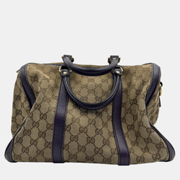 Gucci Vintage GG Monogram Boston Beige/Purple Bag 1213060