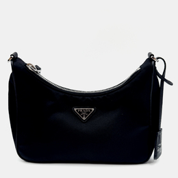 Prada Black Nylon and Saffiano Leather Re-Edition 2005 Shoulder Bag 1213044