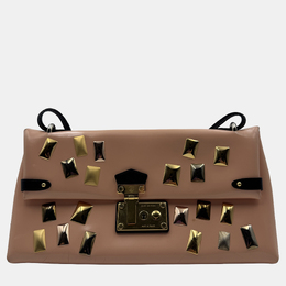 Louis Vuittong LV studded Brown patent leather bag 1213059