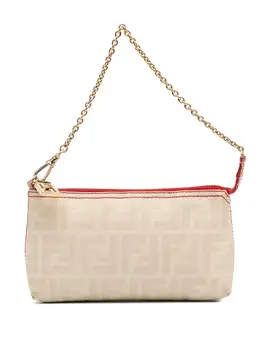 Fendi 2000-2010 Zucca Spalmati Chain Pochette shoulder bag 32109950