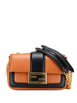 Fendi 2010-2025 Mini Bicolor Nappa Apolo Chain Baguette shoulder bag 32110054