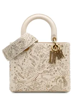Christian Dior 2017 Medium Calfskin Embroidered Astrology Lady Dior satchel 32123635