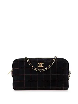 Chanel 2002-2003 CC Chocolate Bar Suede Chain Camera Bag shoulder bag 32117963