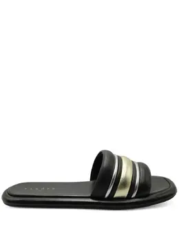 Sandro Sandro Paris Tam Slide Sandals in Black Leather 31969939