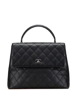 Chanel 2000-2002 CC Quilted Caviar Kelly Top Handle Bag handbag 32110273