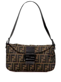 Fendi 2000-2010 Zucca Canvas Double Flap shoulder bag 32118150