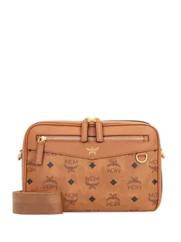 MCM logo-pattern zip messenger bag 32093413