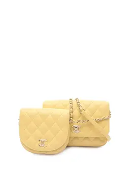 Chanel 2019 Quilted Lambskin Side Packs Flap crossbody bag 31437360
