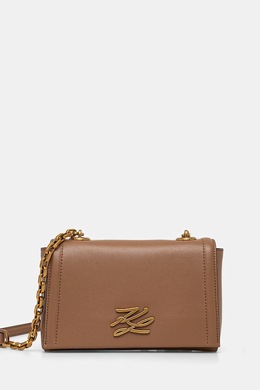 Кожаная сумка Karl Lagerfeld, коричневый a1w30174 | brązowy