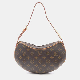 Louis Vuitton Pochette Croissant Shoulder Bag Coated Canvas And Leather Monogram Brown 1214848