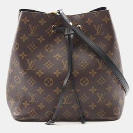 Louis Vuitton Neonoe Shoulder Bag Coated Canvas And Leather Monogram Brown Black 1214812