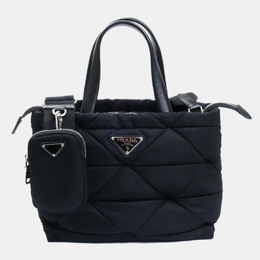 Prada Mini Padded Re-Nylon Tote Bag Black 1214853