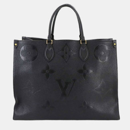 Louis Vuitton On The Go GM Black Empreinte Giant Monogram Leather Duffel Bag 1214596