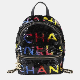 Chanel Paris-Los Angeles Black Sequin Backpack 1214557