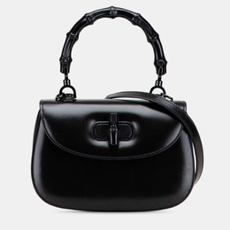 Gucci Black Small Calfskin 1947 Bamboo Top Handle Bag 1214322