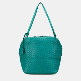 Bottega Veneta Blue Nappa Intrecciato Cube Shoulder Bag 1214491