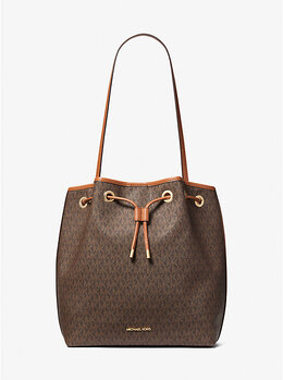 Средняя сумка-мессенджер Avery в форме мешка с фирменным логотипом Michael Kors, Brn/Acorn 30f5gq7m8b | brn/acorn