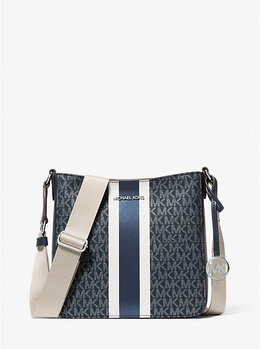 Маленькая сумка через плечо Jet Set с фирменным логотипом и полосками Michael Kors, синий 35f5stvc5k | navy