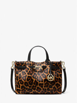 Маленькая сумка Carson из телячьей шерсти с леопардовым принтом Michael Kors, Butterscotch 35f5g2zs5h | butterscotch