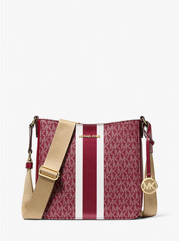 Маленькая сумка через плечо Jet Set с фирменным логотипом и полосками Michael Kors, красный 35f5gtvc5k | cherry