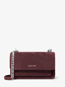 Большая замшевая сумка Claire на плечо Michael Kors, бордовый 30f5sc7l3s | oxblood