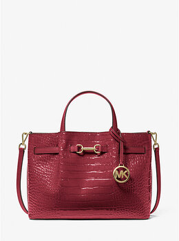 Средняя сумка Carson с тиснением под крокодила Michael Kors, красный 35f5g2zs3a | cherry