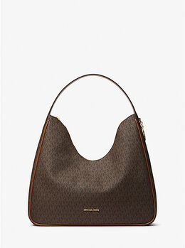 Средняя сумка Nayla на плечо с фирменным логотипом Michael Kors, коричневый 35f5g5zl6b | brown