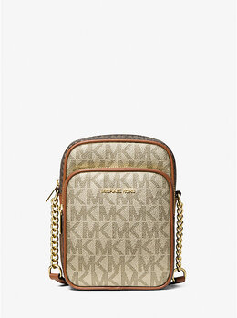 Средняя металлическая сумка через плечо Jet Set с фирменным логотипом Michael Kors, Pl Gld Multi 35f2gtvc2m | pl gld multi