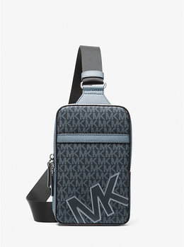Средняя сумка Cooper через плечо с фирменным логотипом Michael Kors, синий 37f5lcoc2o | cornflower