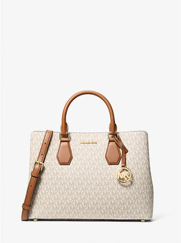 Большая сумка Camille с фирменным логотипом Michael Kors, Vanilla/Acorn 30f5gcas9b | vanilla/acorn