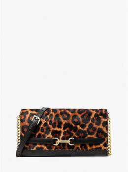 Michael Kors Большая сумка Carson из телячьей шерсти с леопардовым принтом, Butterscotch 35f5g2zc7h | butterscotch
