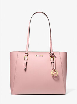 Большая сумка-шоппер Charlotte из кожи сафьяно 3-в-1 Michael Kors, розовый 35r3gcft3t | powder blush