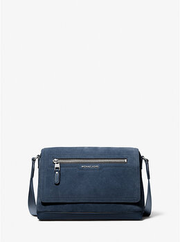 Небольшая замшевая сумка Hudson Messenger Michael Kors, синий 33f5bhdm0s | light midnight